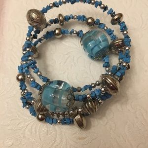 Bracelet and necklace.  Turquoise